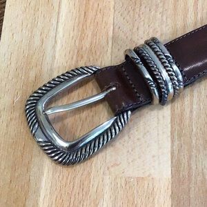 Brighton 34” brown & silver belt.